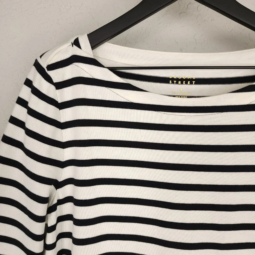 kate spade Black and White Striped Mini Dress
